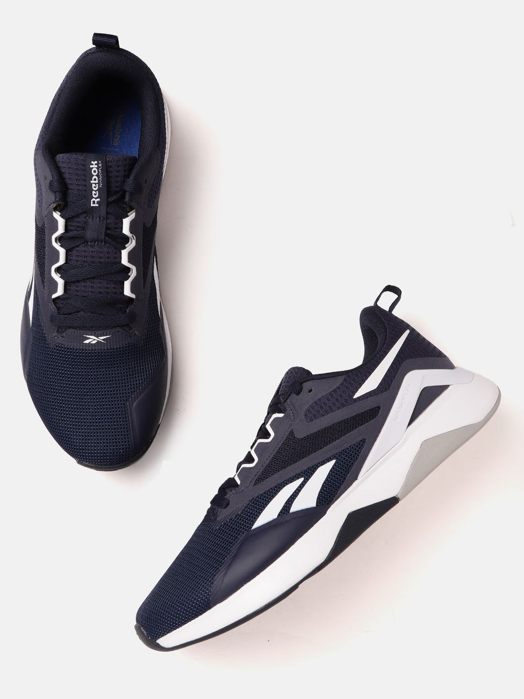  Reebok Men Navy Blue Nanoflex TR V2 Training Or Gym Shoes