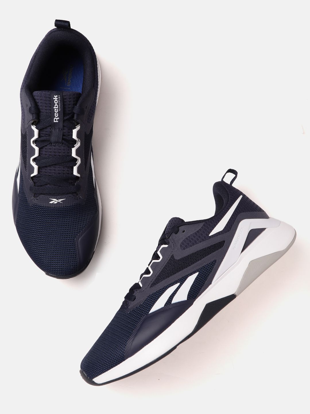  Reebok Men Navy Blue Nanoflex TR V2 Training Or Gym Shoes