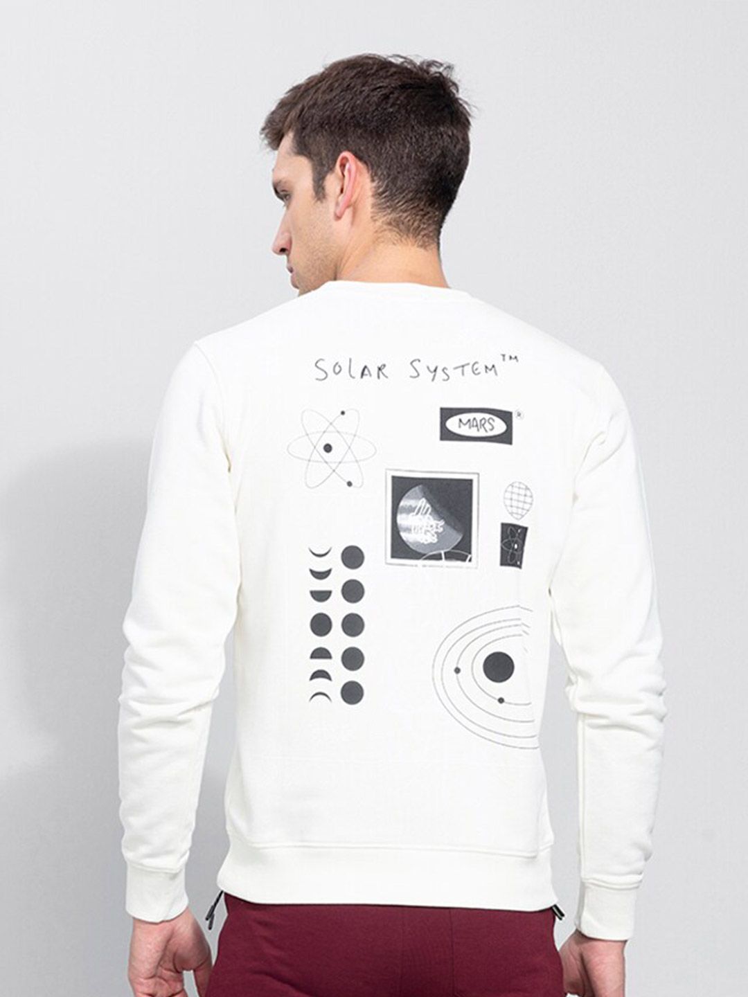  Snitch White Graphic Printed Cotton Sweatshirt