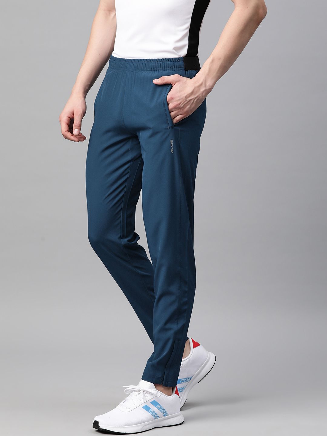  Alcis Men Dry Tech Slim Fit Sports Track Pants With Reflective Detail