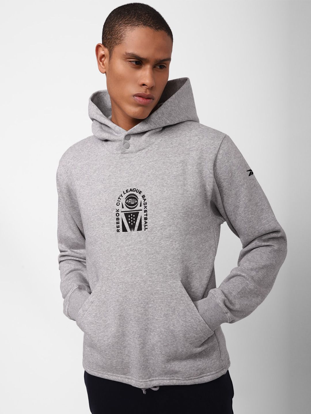  Reebok Men Rbk Classics BB City League FLC Hood Sweatshirt