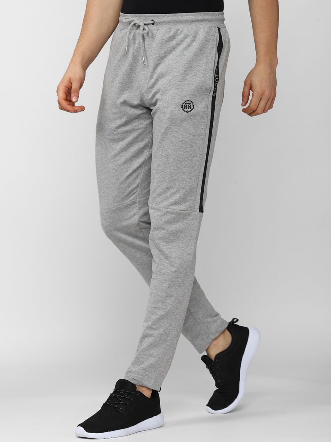  Van Heusen Sport Men Grey Solid Slim-Fit Track Pants