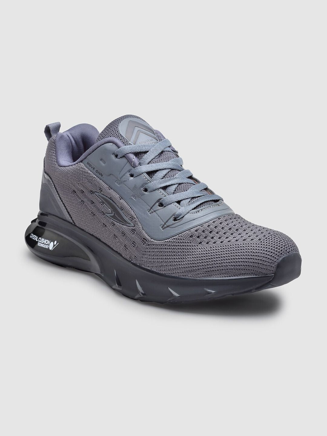  ASIAN Men Grey Mesh Running Non-Marking Shoes