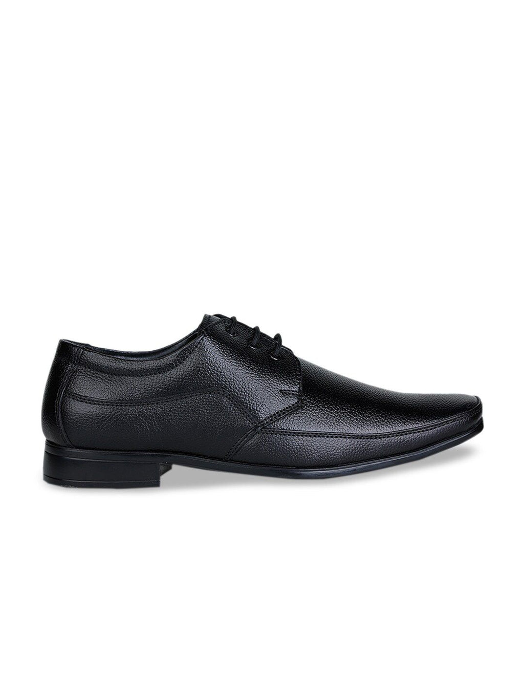  Liberty Men Black Textured Leather Formal Derbys