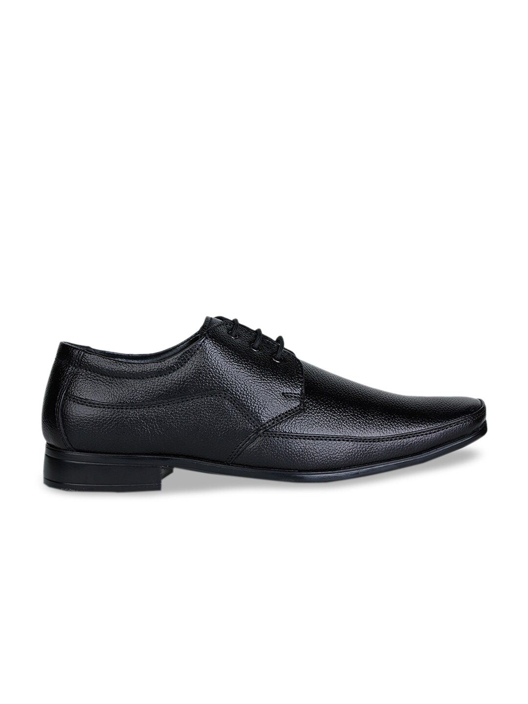  Liberty Men Black Textured Leather Formal Derbys