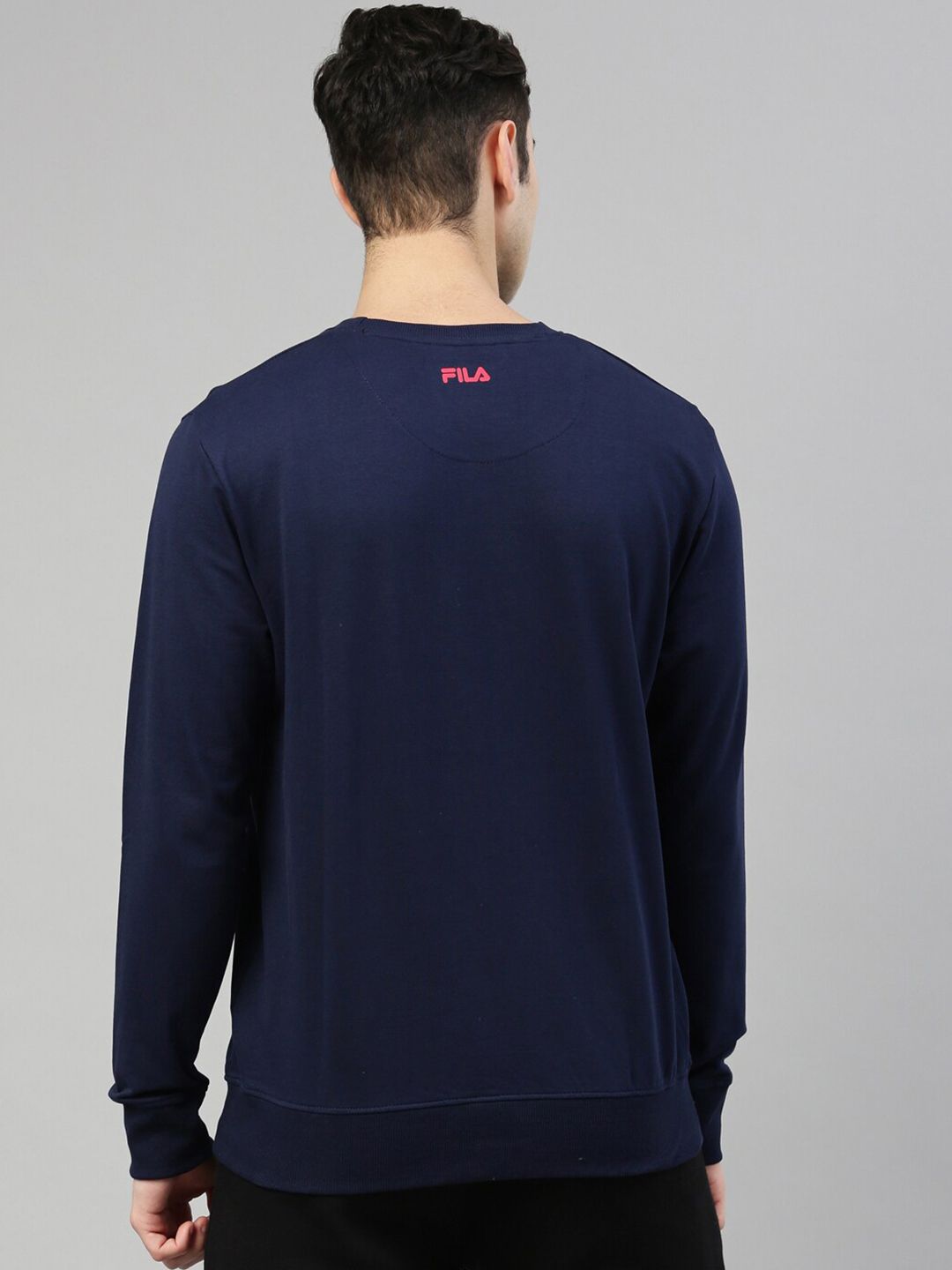  FILA Men Blue Printed Keith Sweatshirt