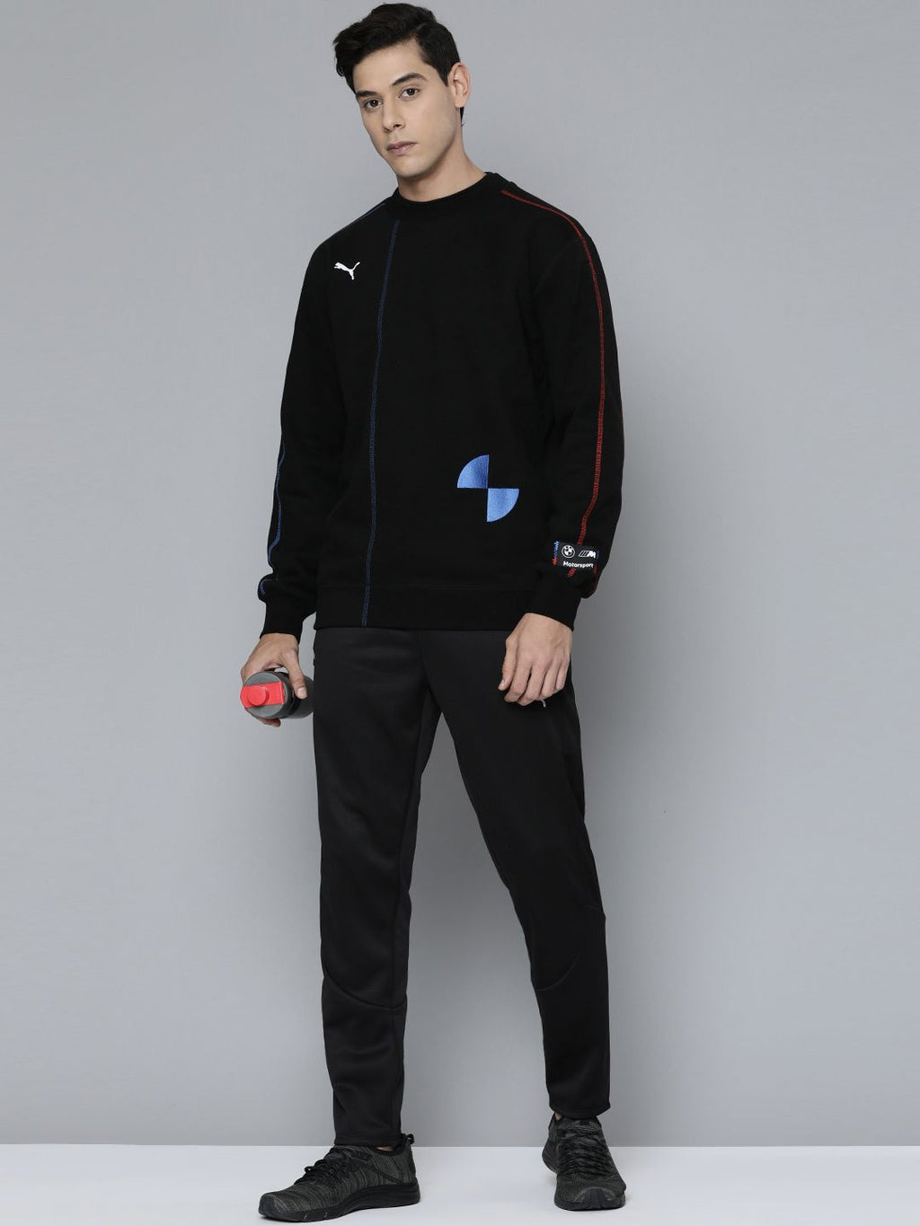  PUMA Motorsport Men Brand Logo Back Print BMW Motorsport Assembly Regular Fit Sweatshirt