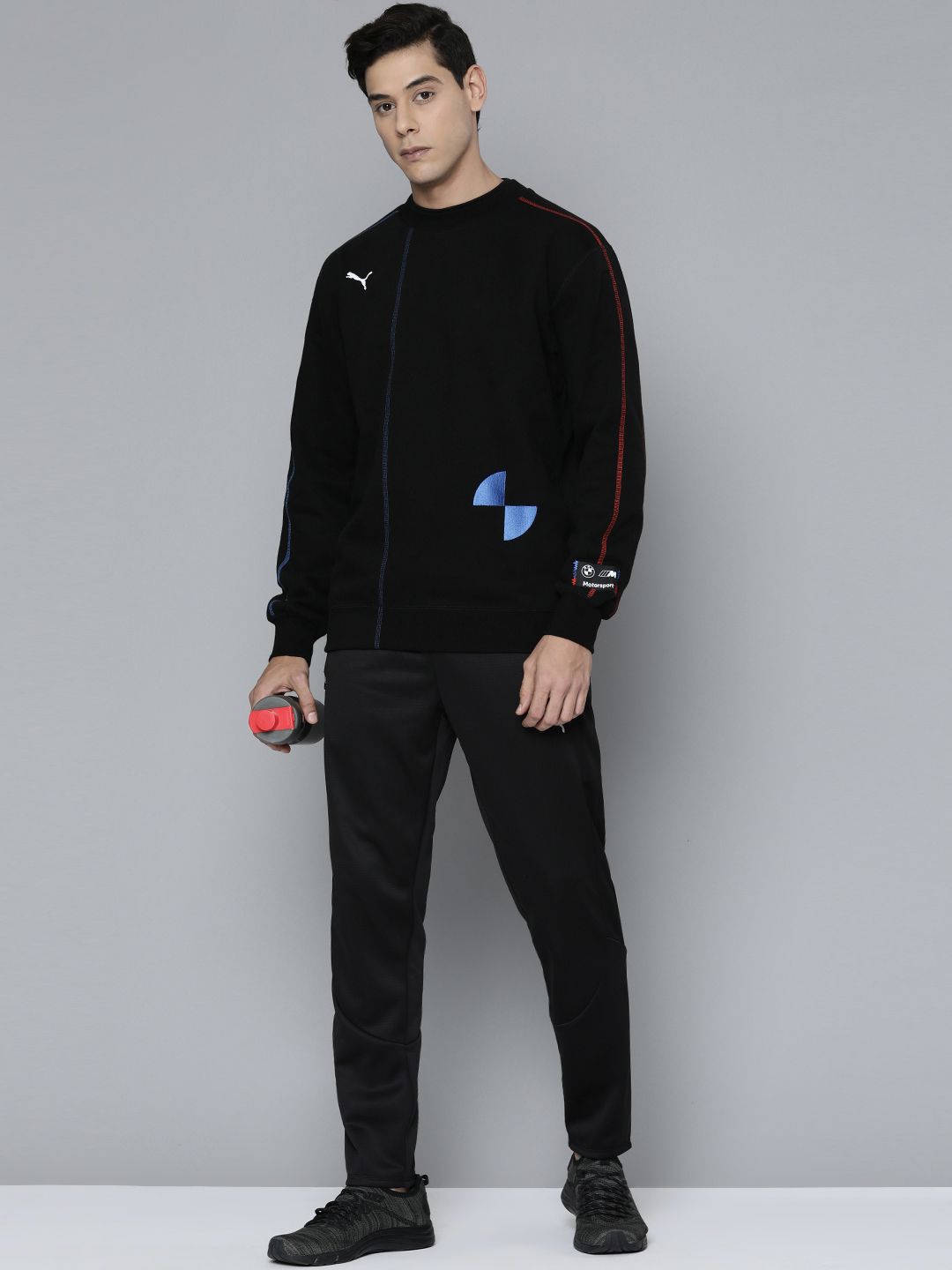 PUMA Motorsport Men Brand Logo Back Print BMW Motorsport Assembly Regular Fit Sweatshirt