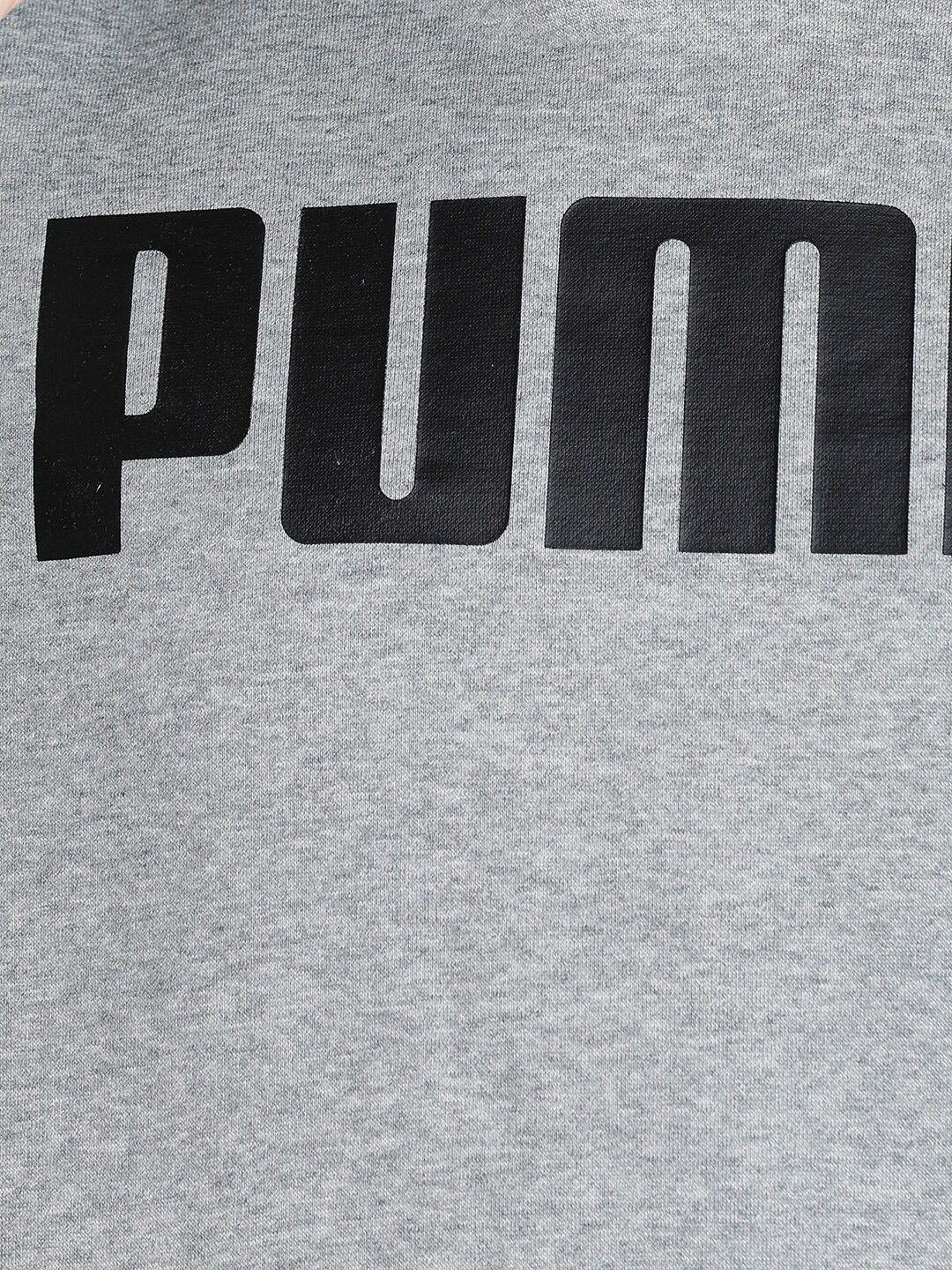  Puma Men Grey Printed Hooded Regular Fit Sweatshirt