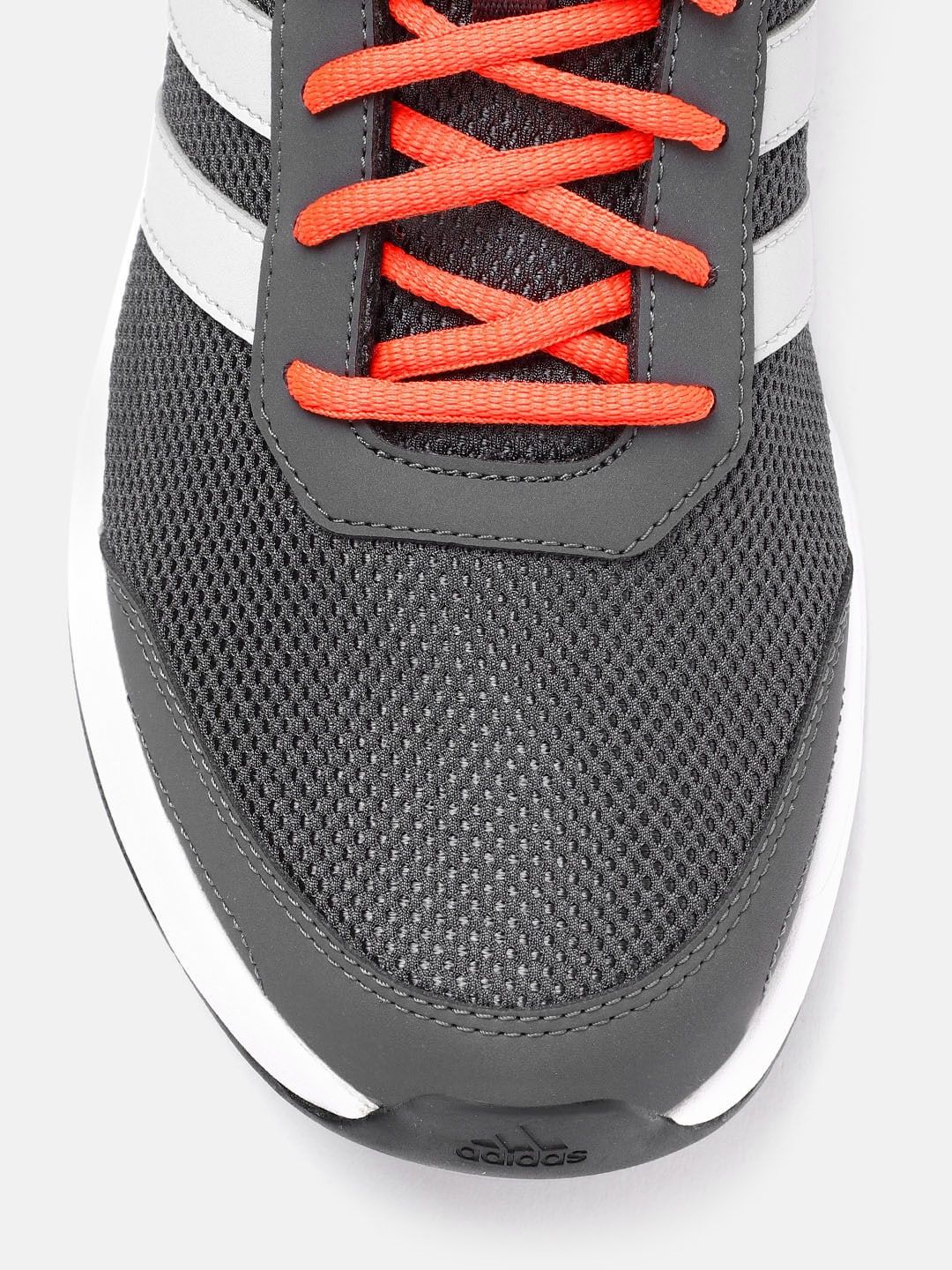  ADIDAS Men Charcoal Grey Woven Design Adiglide Running Shoes