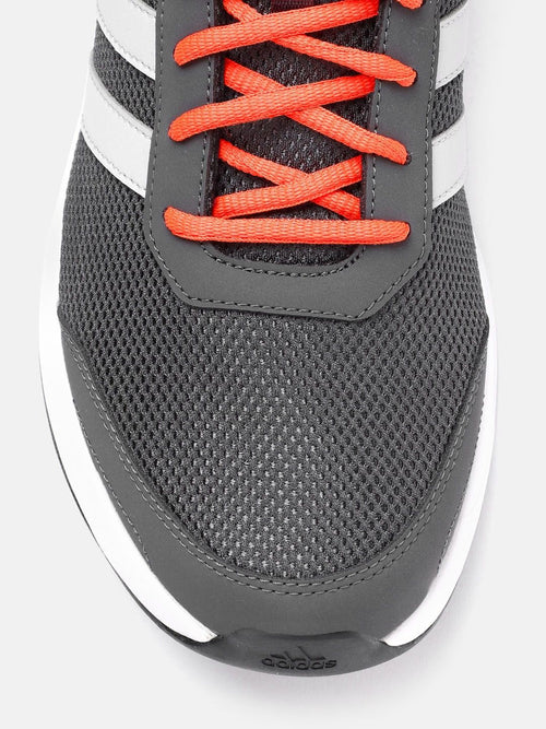  ADIDAS Men Charcoal Grey Woven Design Adiglide Running Shoes