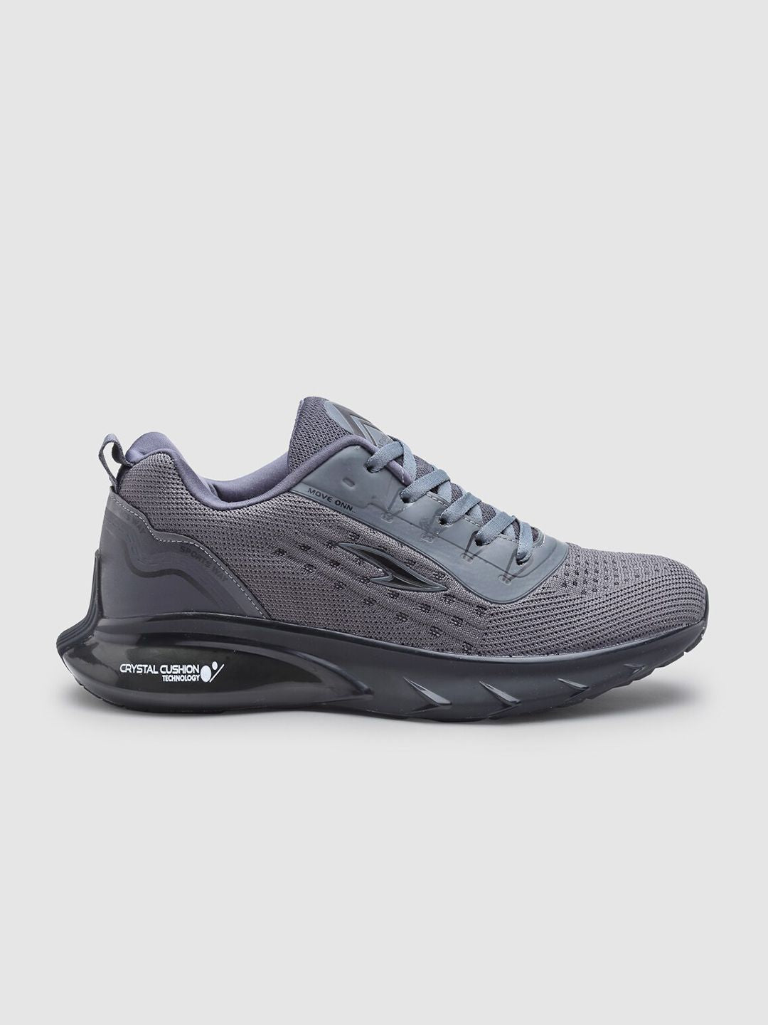  ASIAN Men Grey Mesh Running Non-Marking Shoes