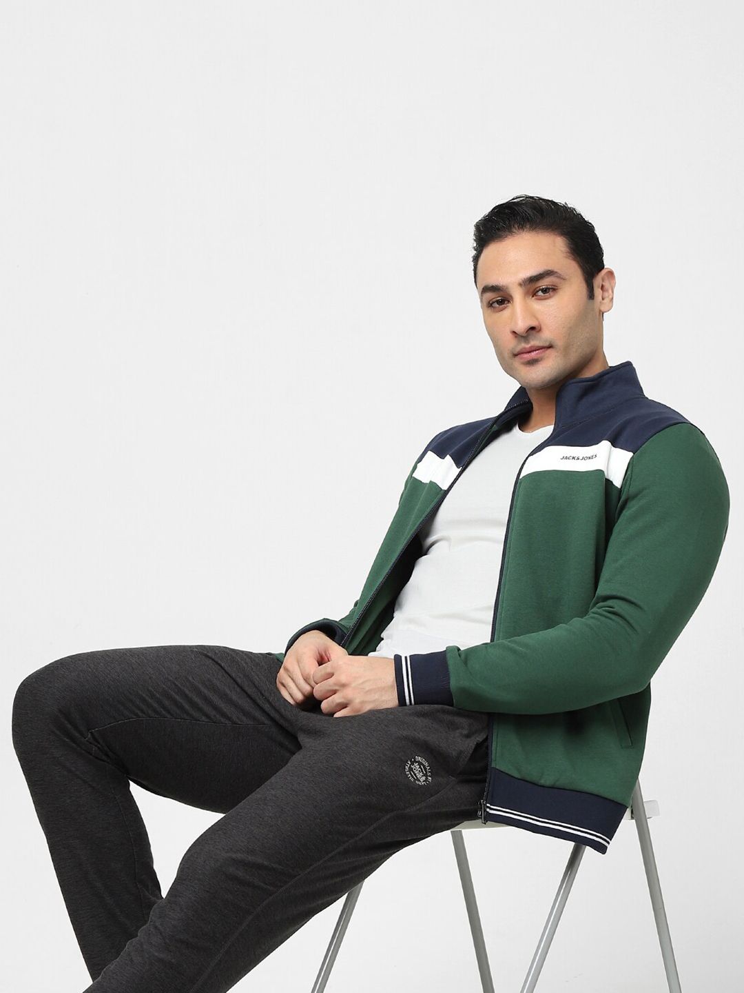  Jack & Jones Cotton Colourblocked Sweatshirt
