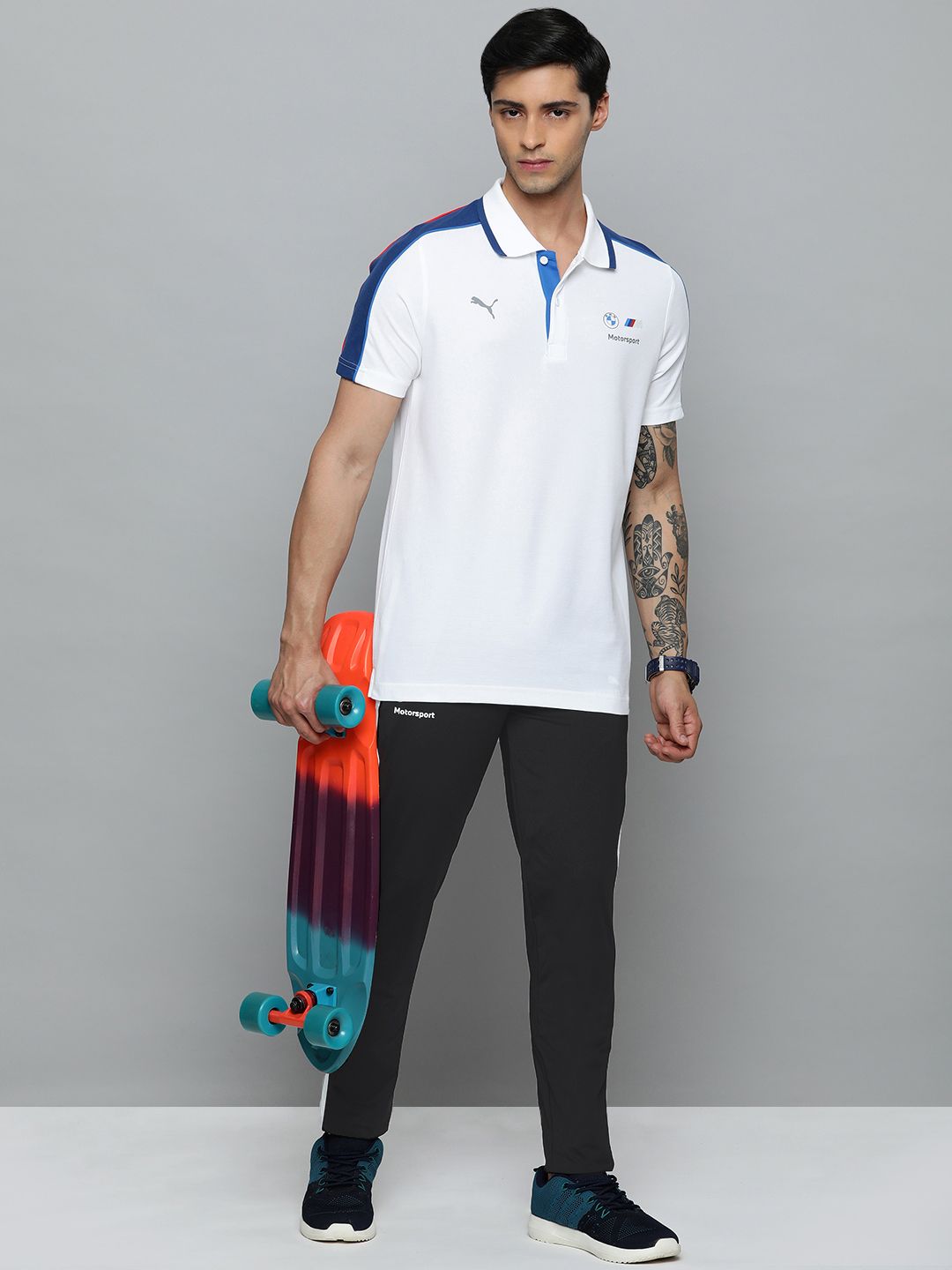  PUMA Motorsport Brand Logo Printed Slim- Fit Track Pants With DryCELL Technology