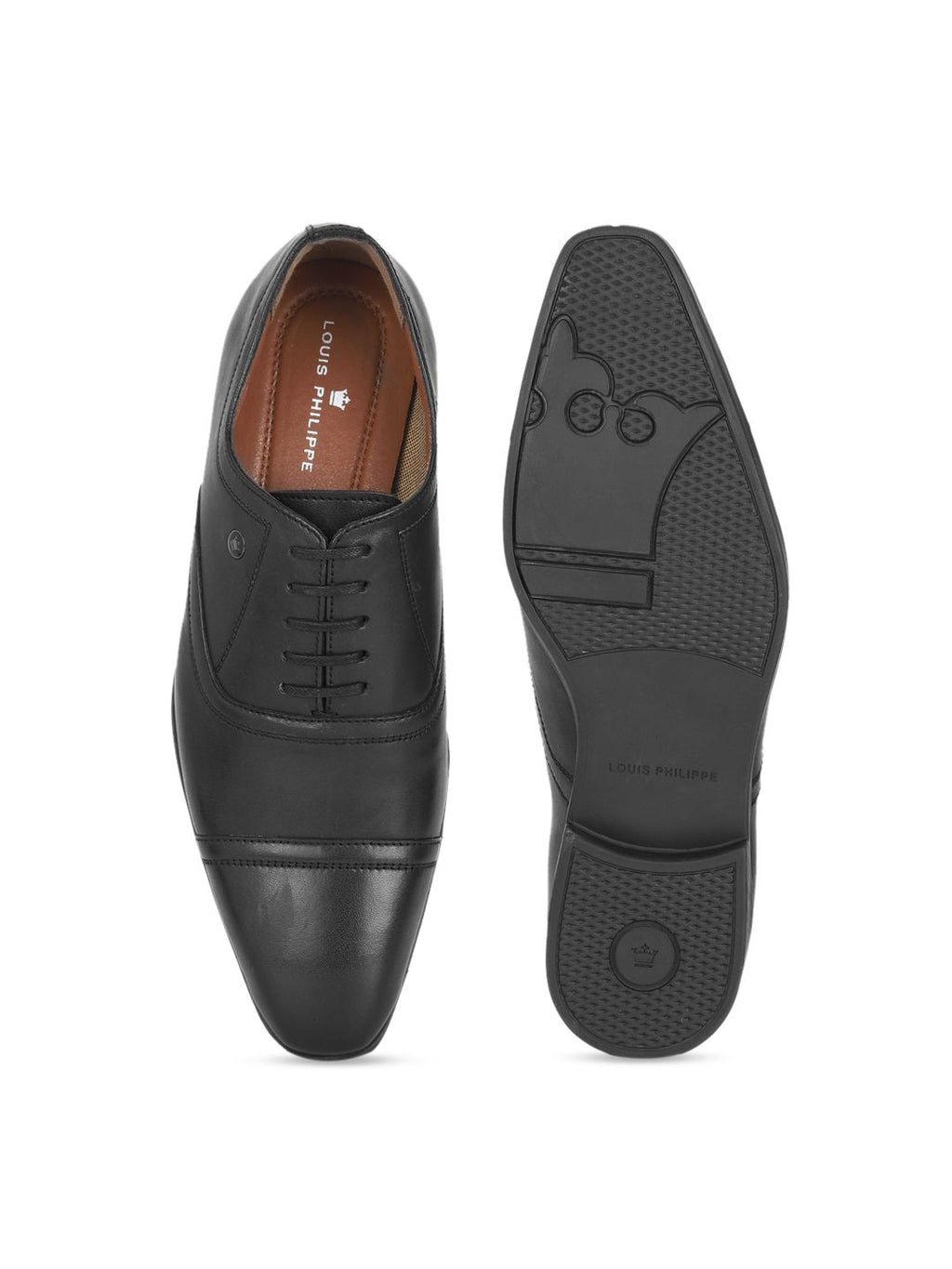  Louis Philippe Men Black Formal Derbys Shoes