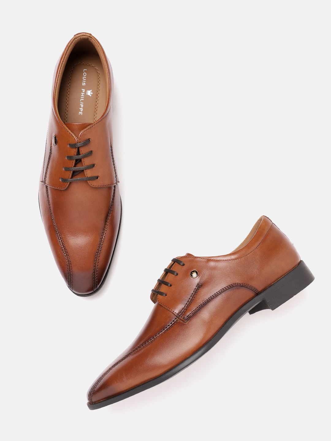  Louis Philippe Men Leather Formal Derbys