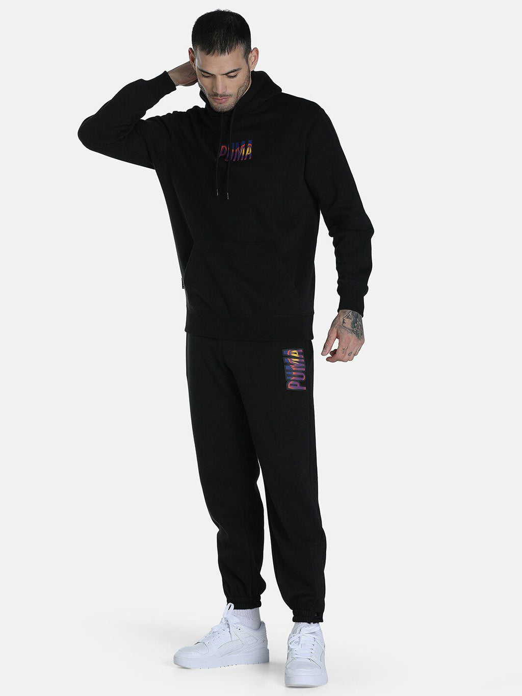  Puma Men Regular Fit Cotton Graphic Hoodie Sweatshirt