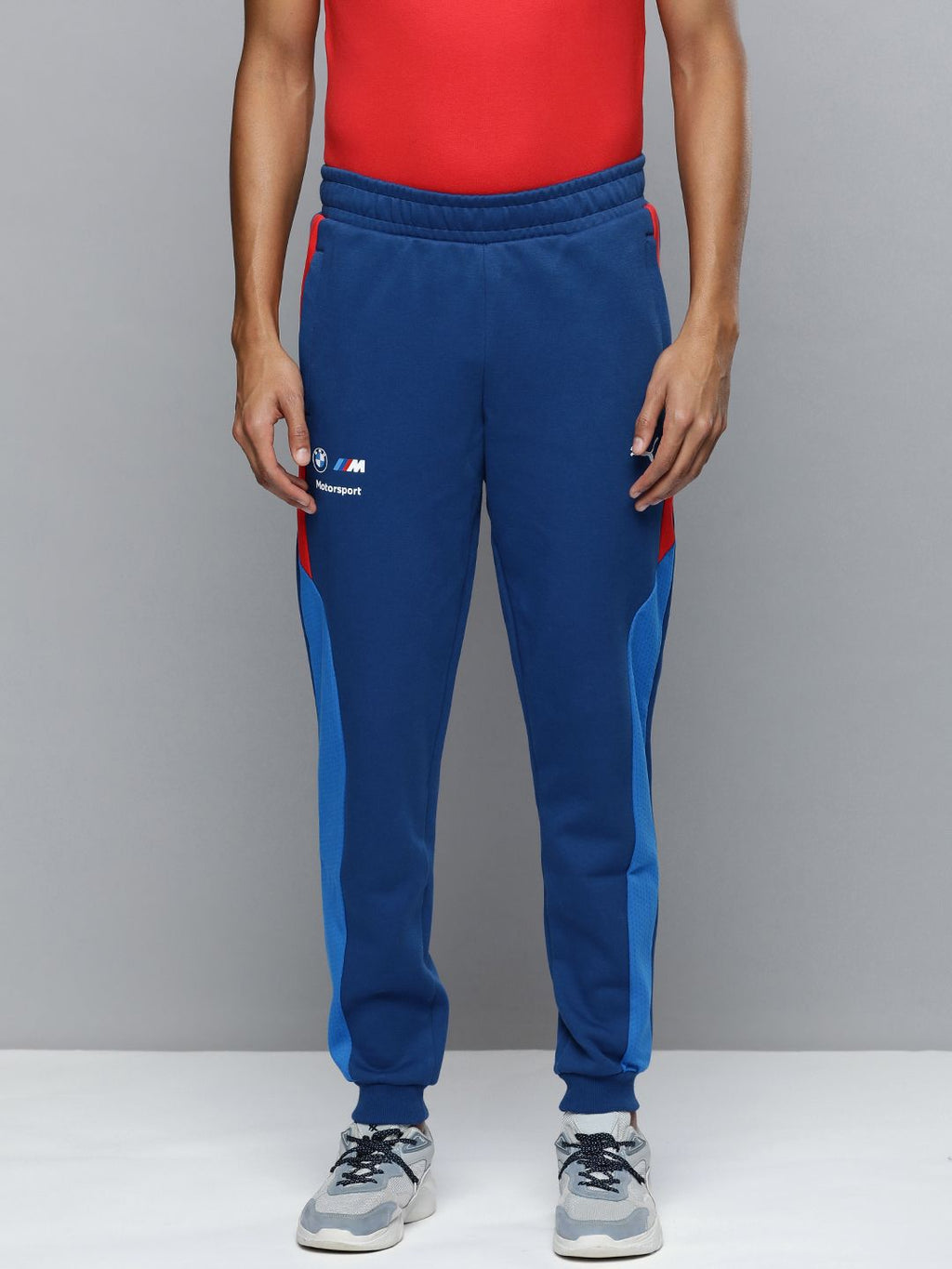  PUMA Motorsport Men Regular Fit Mid-Rise BMW Sweat Joggers With Side Taping Detail