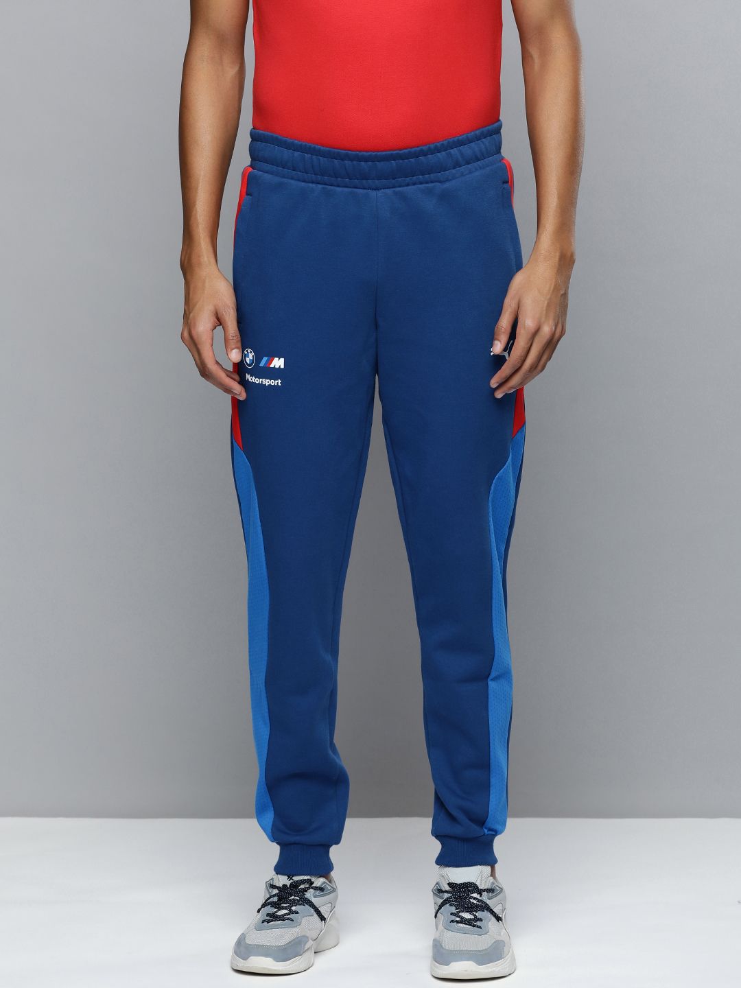  PUMA Motorsport Men Regular Fit Mid-Rise BMW Sweat Joggers With Side Taping Detail
