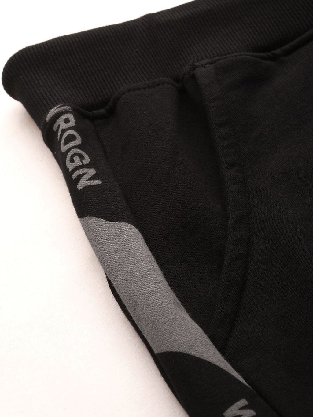  WROGN Men Black Solid Slim Fit Joggers With Printed Side Stripe