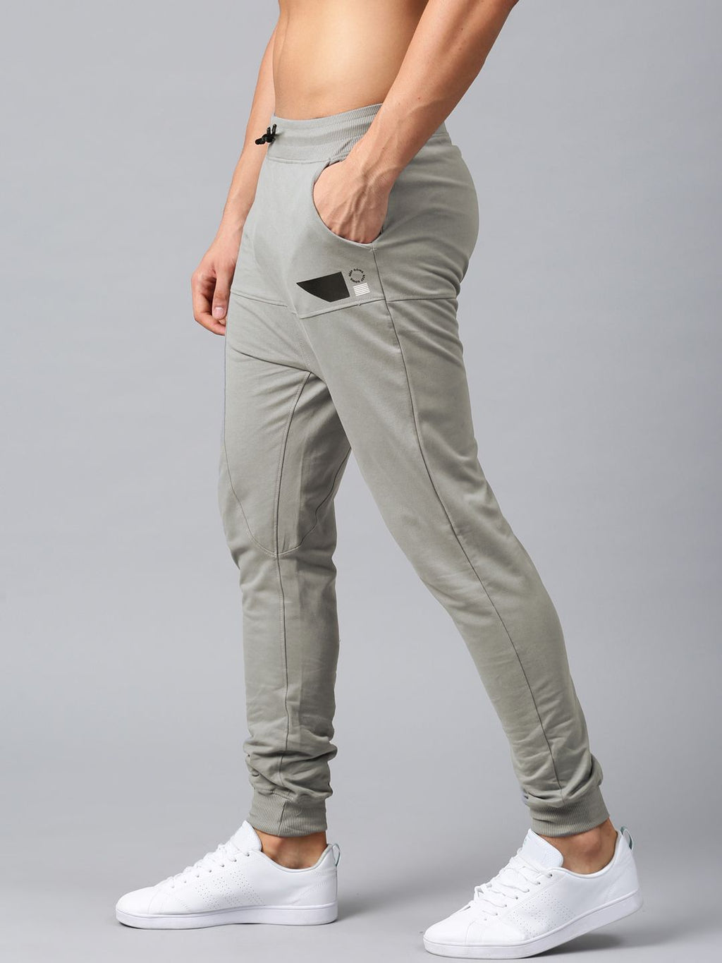  HRX Active By Hrithik Roshan Grey Solid Joggers
