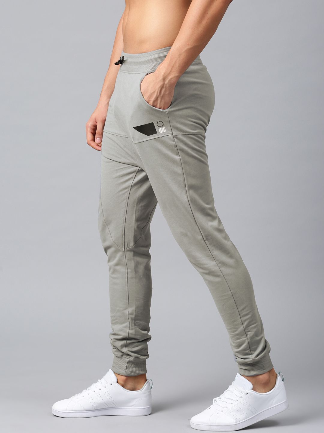  HRX Active By Hrithik Roshan Grey Solid Joggers