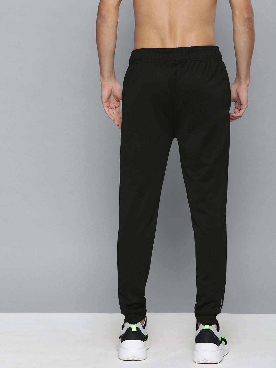  HRX By Hrithik Roshan Men Jet Black Solid Slim Fit Rapid-Dry Training Track Pants