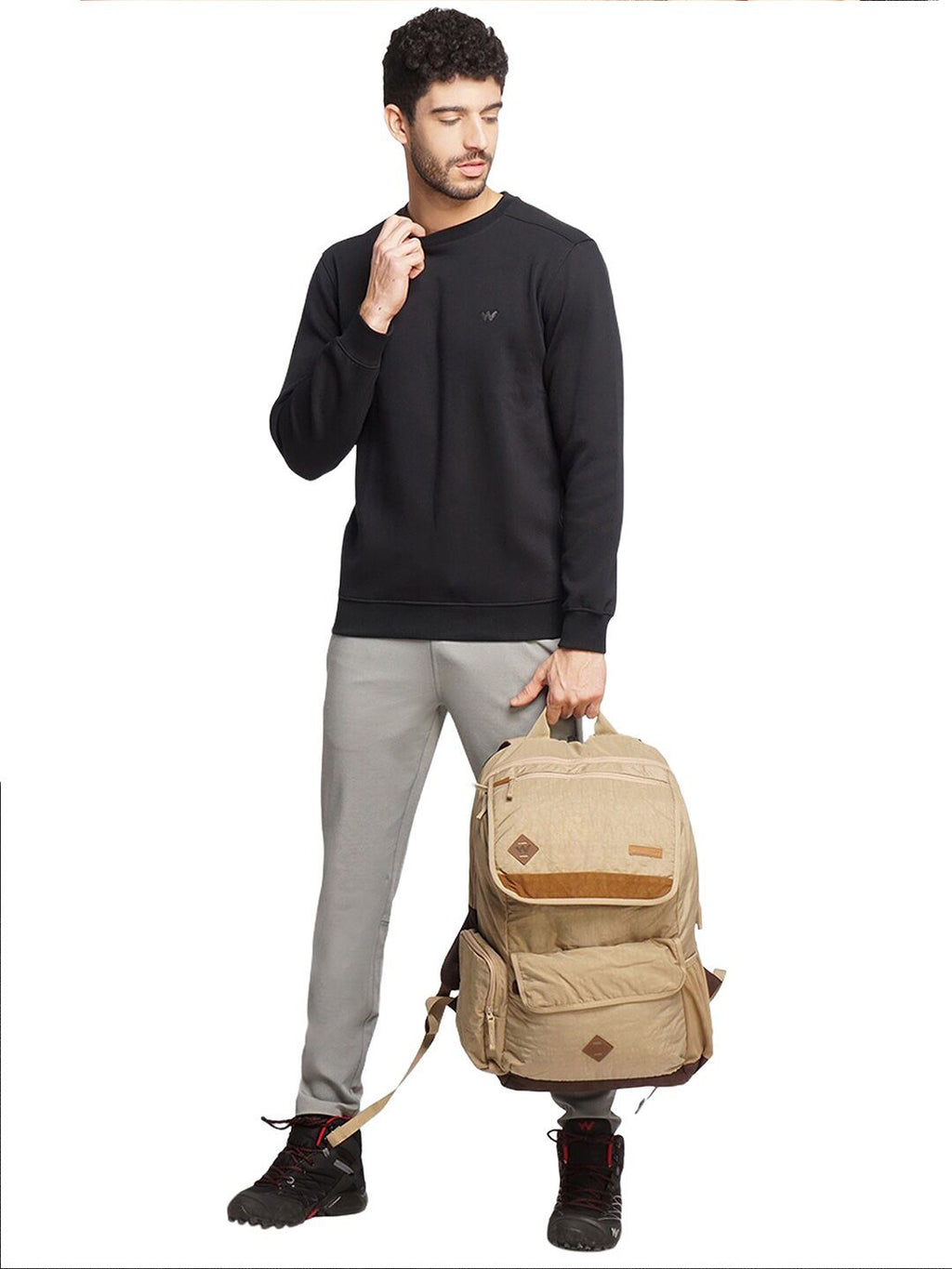  Wildcraft Men Black Cotton Sweatshirt