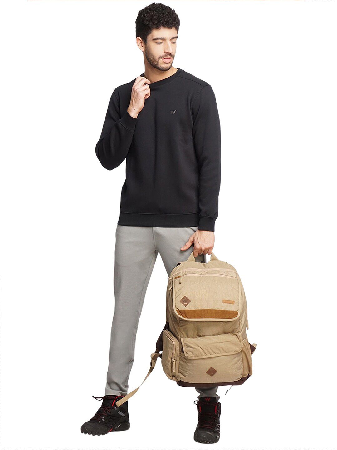  Wildcraft Men Black Cotton Sweatshirt