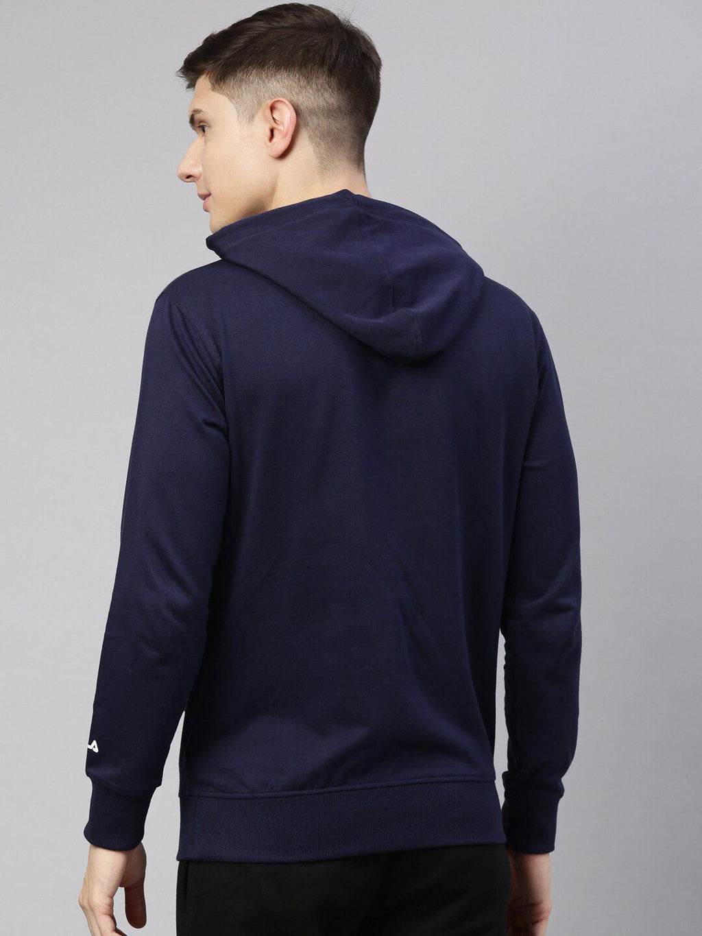  Fila Men Brand Logo Print Hooded Hornbill Sweatshirt