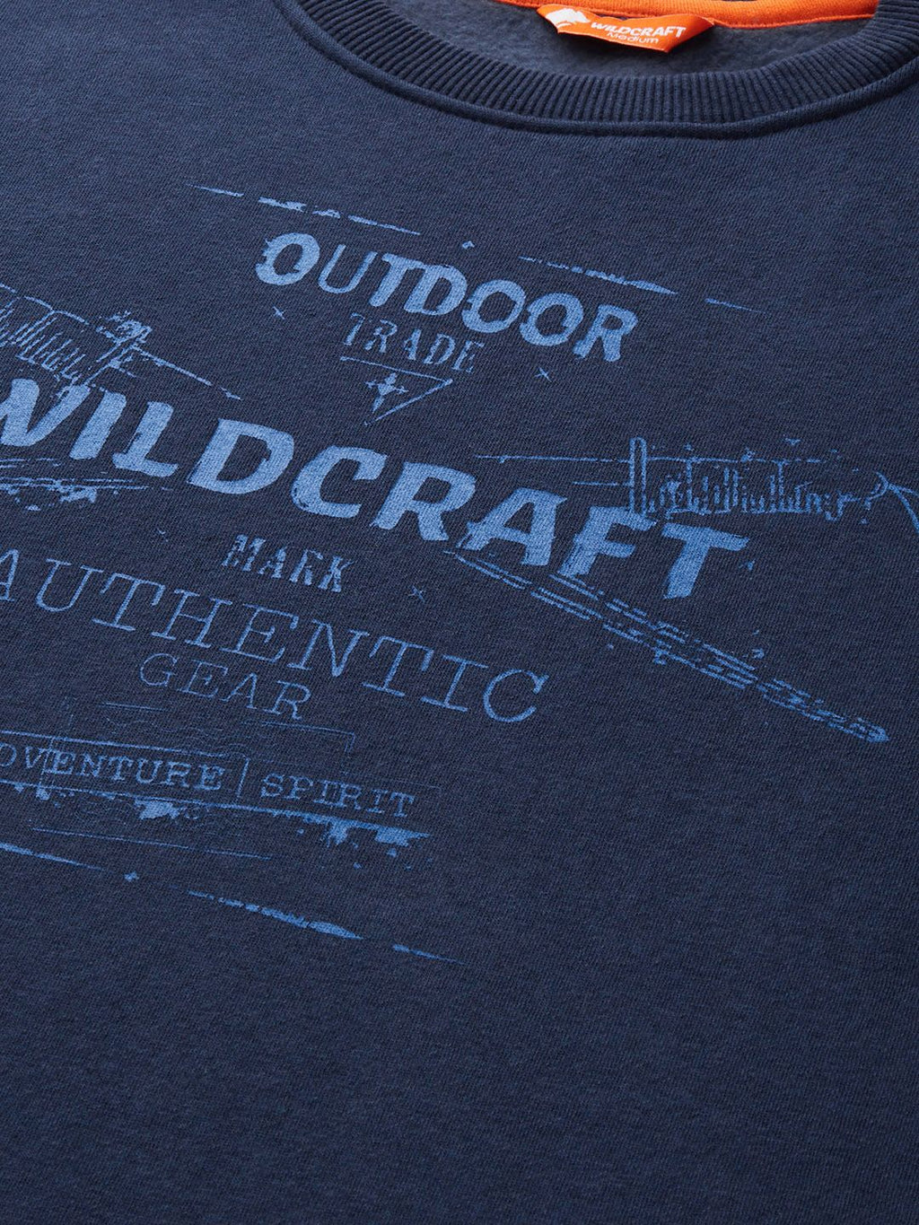  Wildcraft Men Navy Blue Brand Logo Printed Sweatshirt