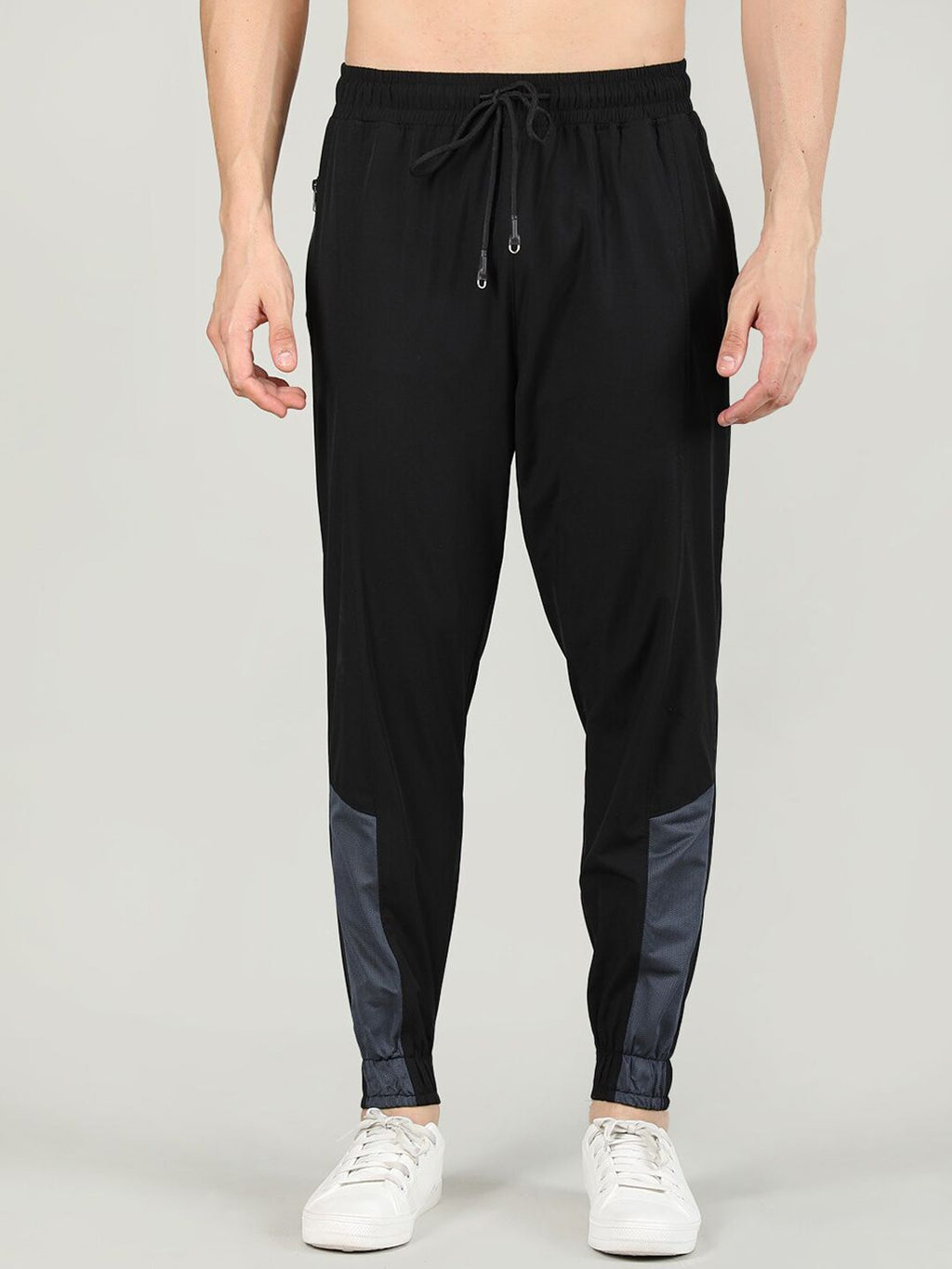  CHKOKKO Men Colourblocked Training Or Gym Sports Mid-Rise Joggers