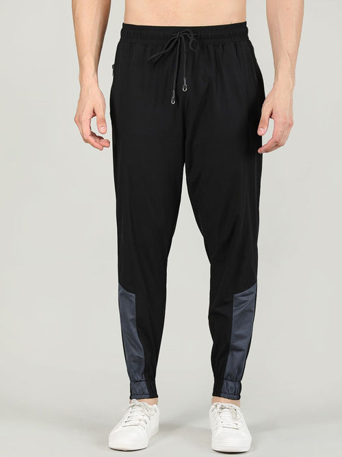 CHKOKKO Men Colourblocked Training Or Gym Sports Mid-Rise Joggers