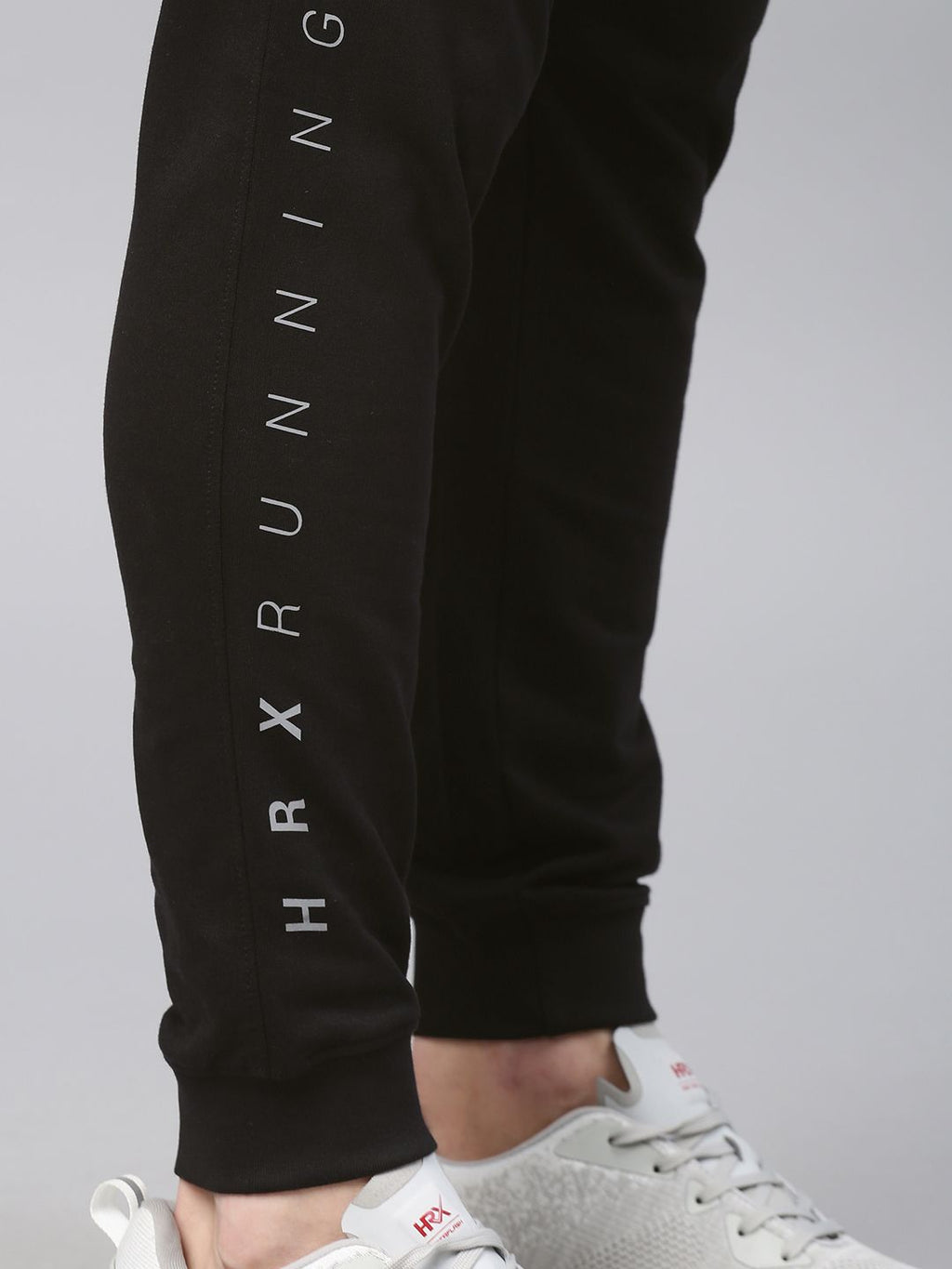  HRX By Hrithik Roshan Men Black Solid Running Anti-Microbial Slim Fit Track Pants
