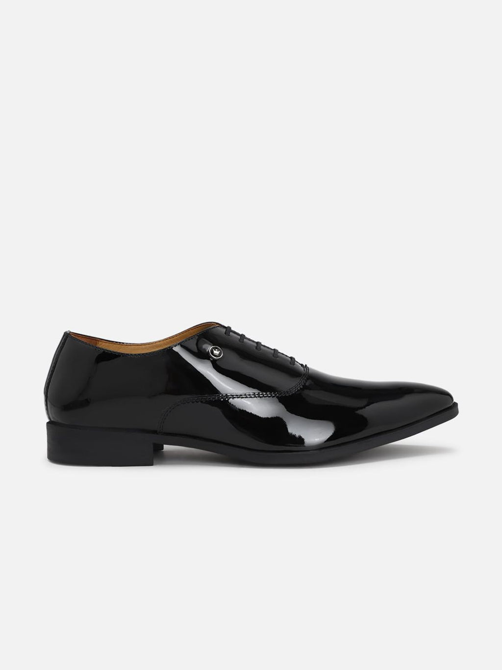  Louis Philippe Men Black Solid Leather Formal Derbys