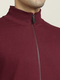  XYXX Front-Open Mock Collar Cotton Sweatshirt