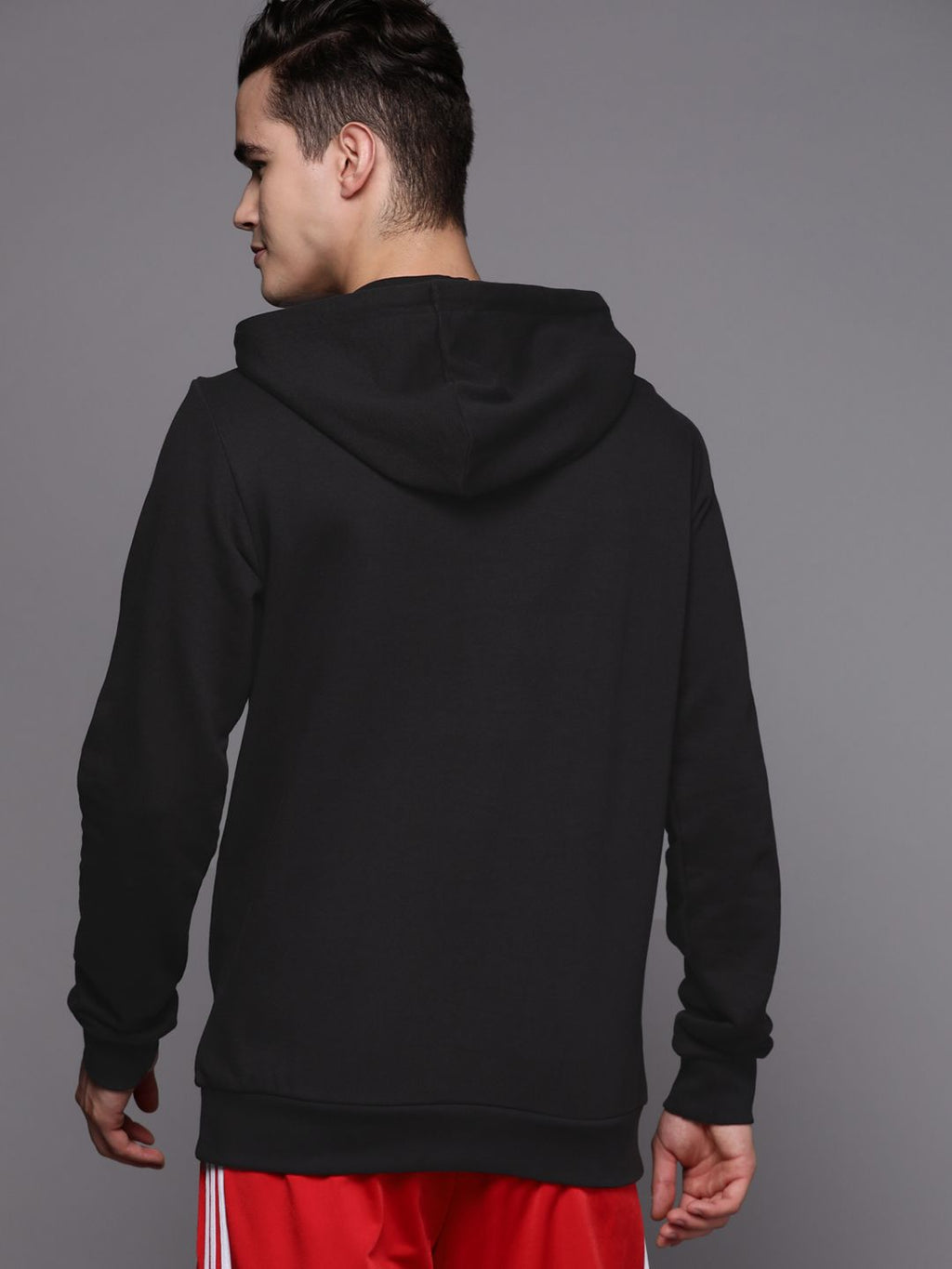  ADIDAS Originals Brand Logo Printed TREFOIL Hooded Pure Cotton Sweatshirt