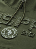  U.S. Polo Assn. Denim Co. Men Green Brand Logo Embossed Hooded Sweatshirt