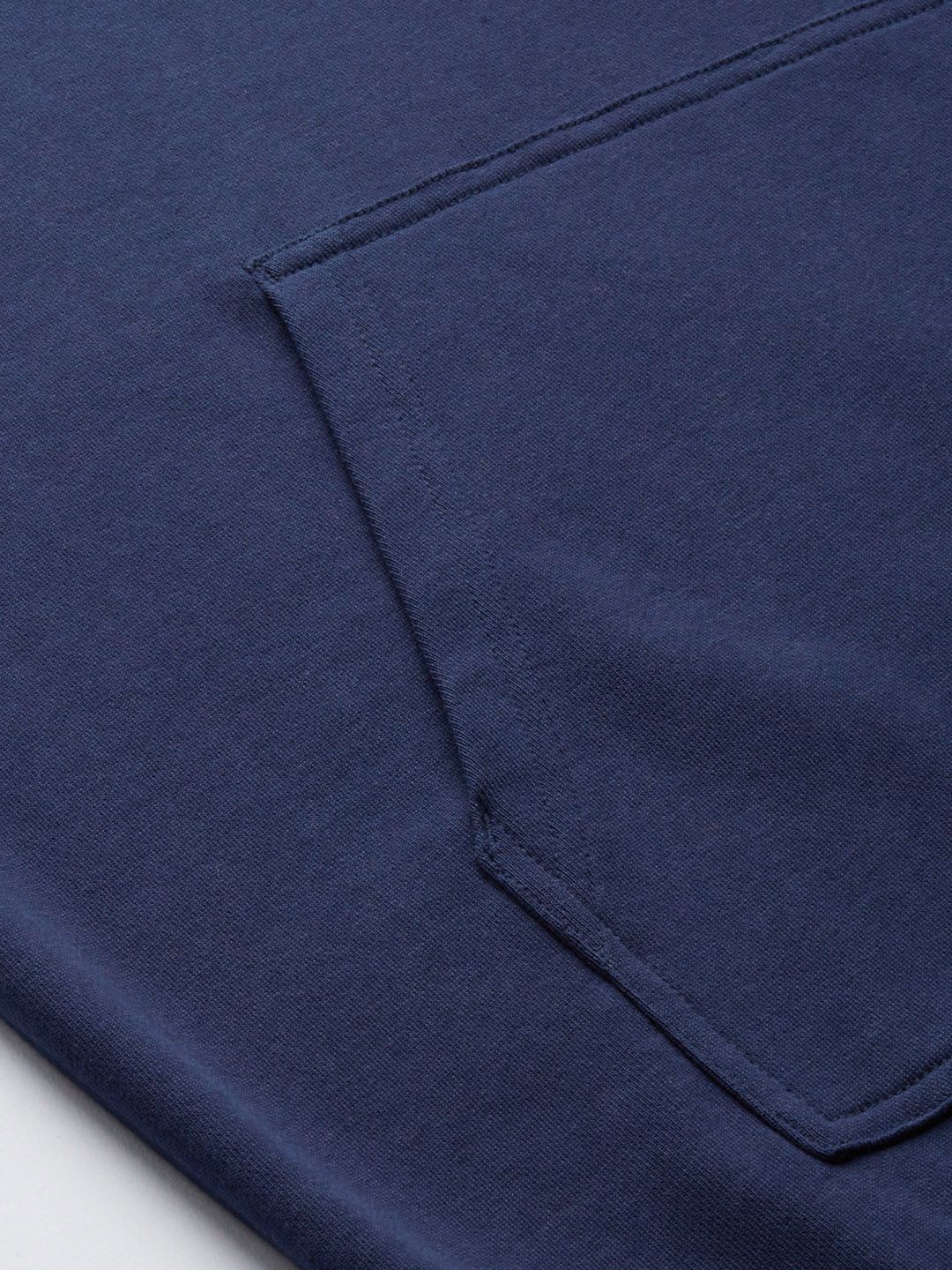  Levis Men Navy Blue Brand Logo Embroidered Hooded Pure Cotton Sweatshirt