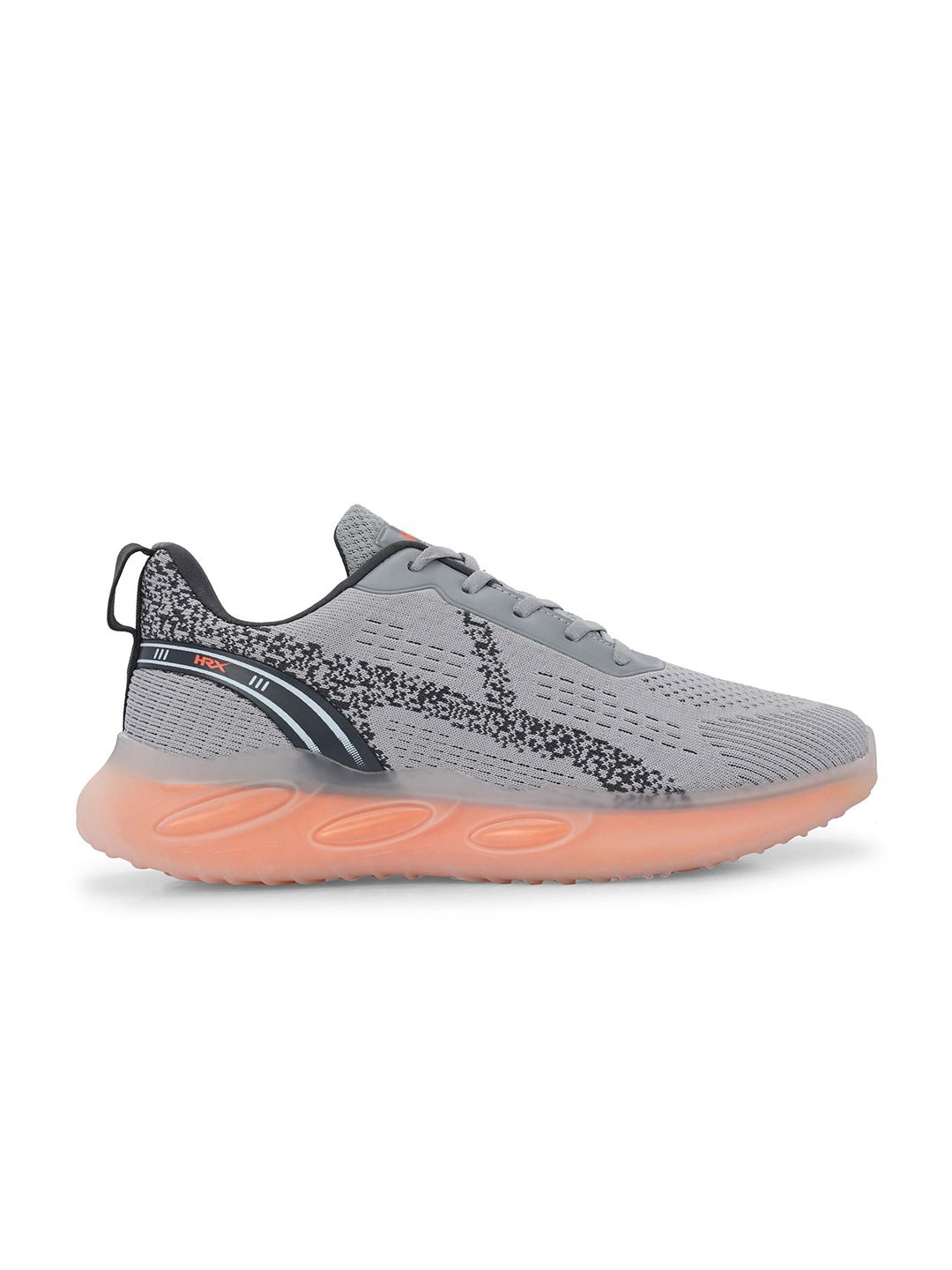  HRX By Hrithik Roshan Men Grey & Peach Coloured Mesh Walking Shoes