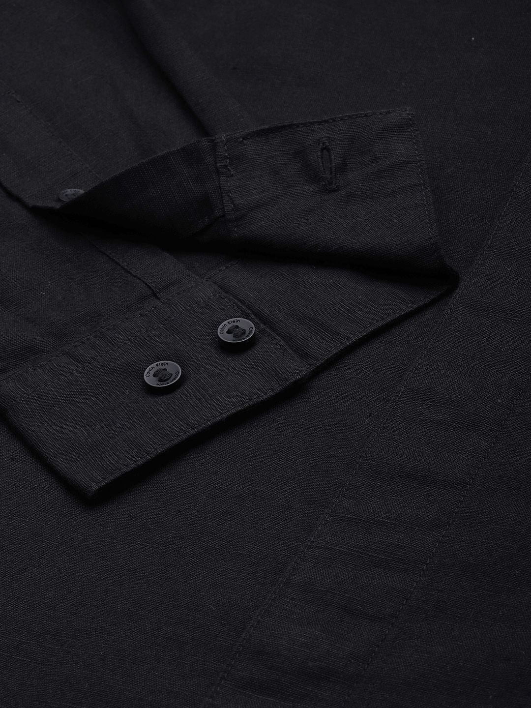  Calvin Klein Jeans Men Linen Cotton Casual Shirt