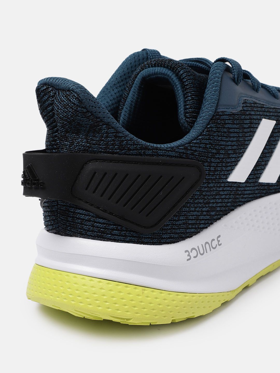  ADIDAS Men Navy Blue & White Woven Design Run Steady Shoes