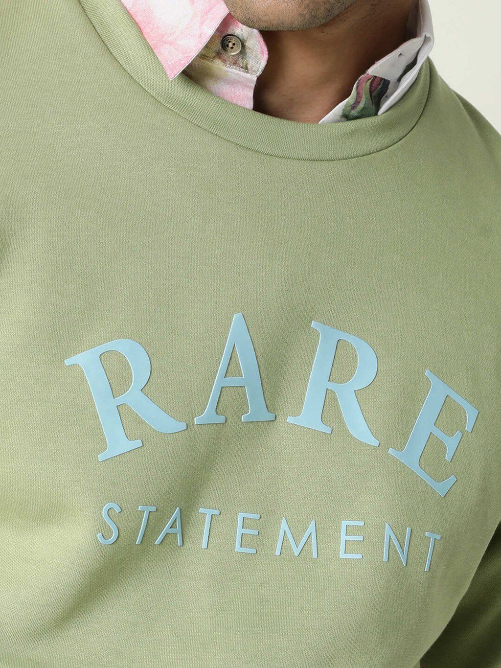  RARE RABBIT Men Green Printed Sweatshirt