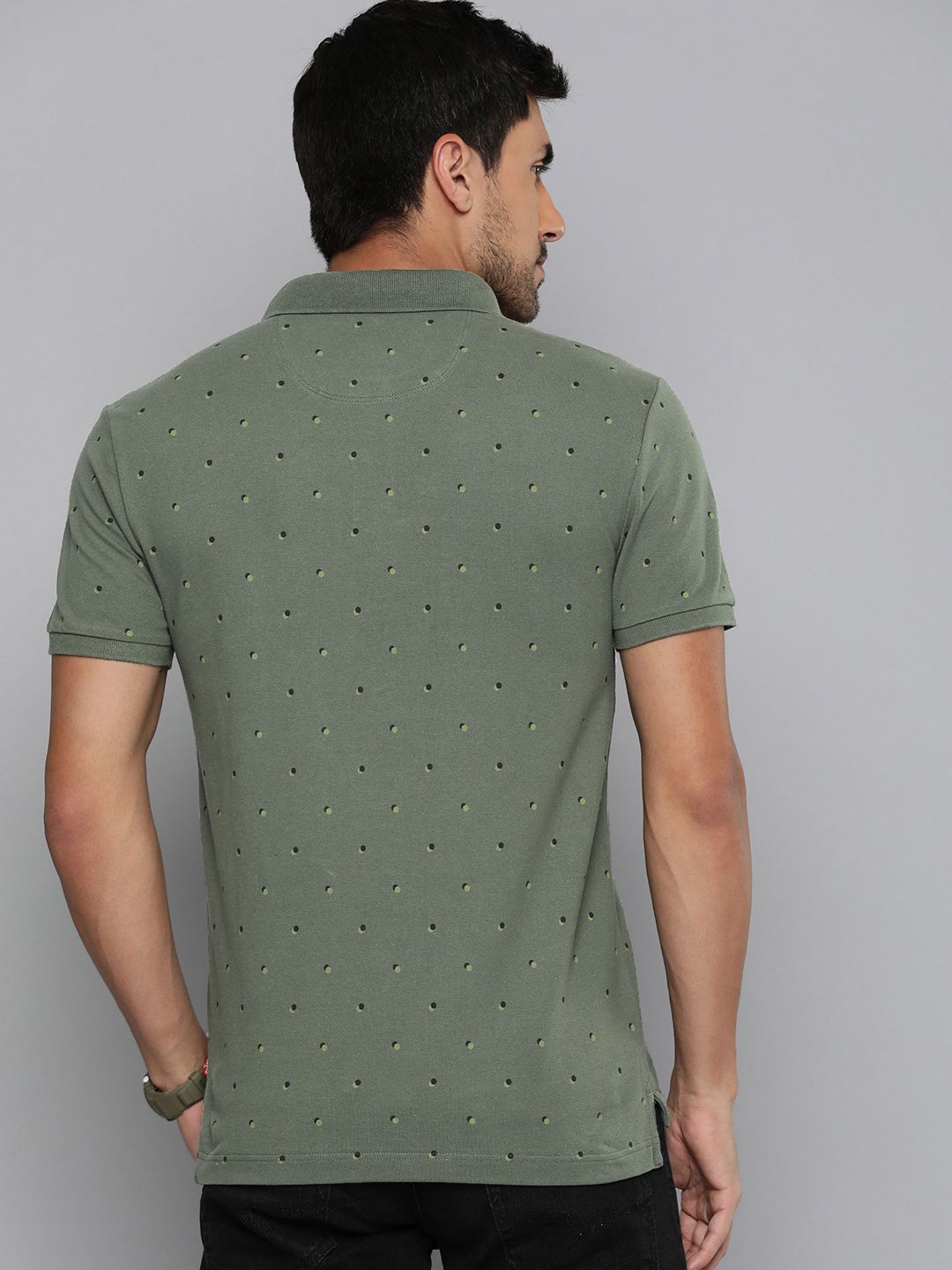  Levis Geometric Printed Polo Collar T-shirt