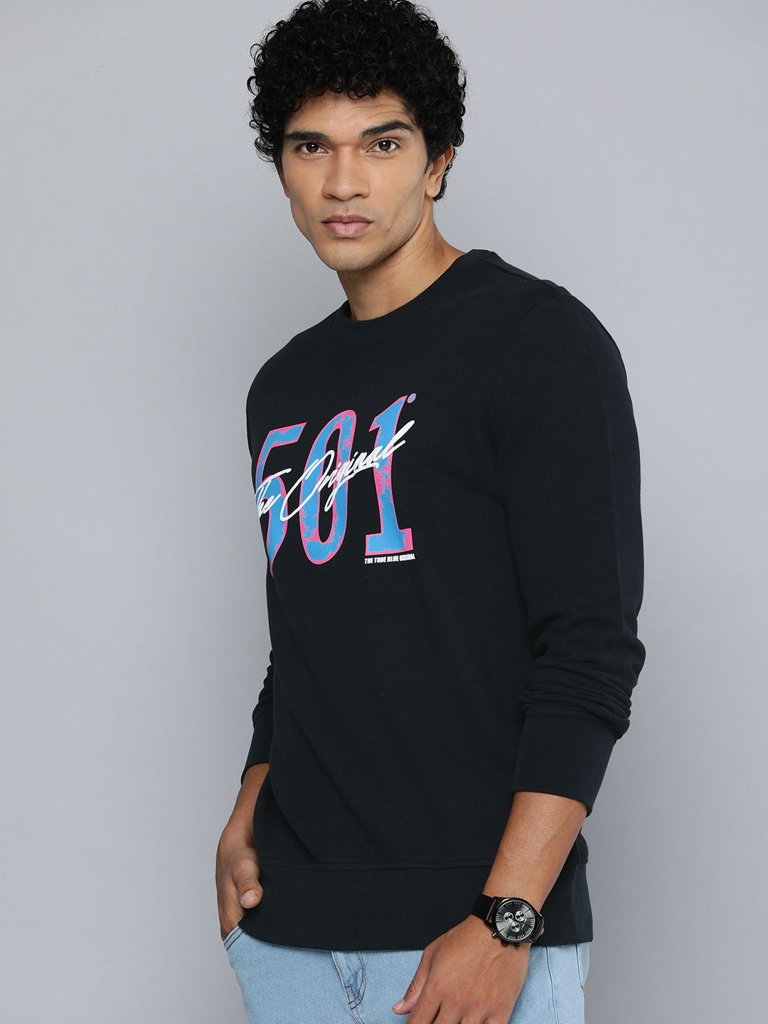  Levis Round Neck Graphic Printed Sweatshirt
