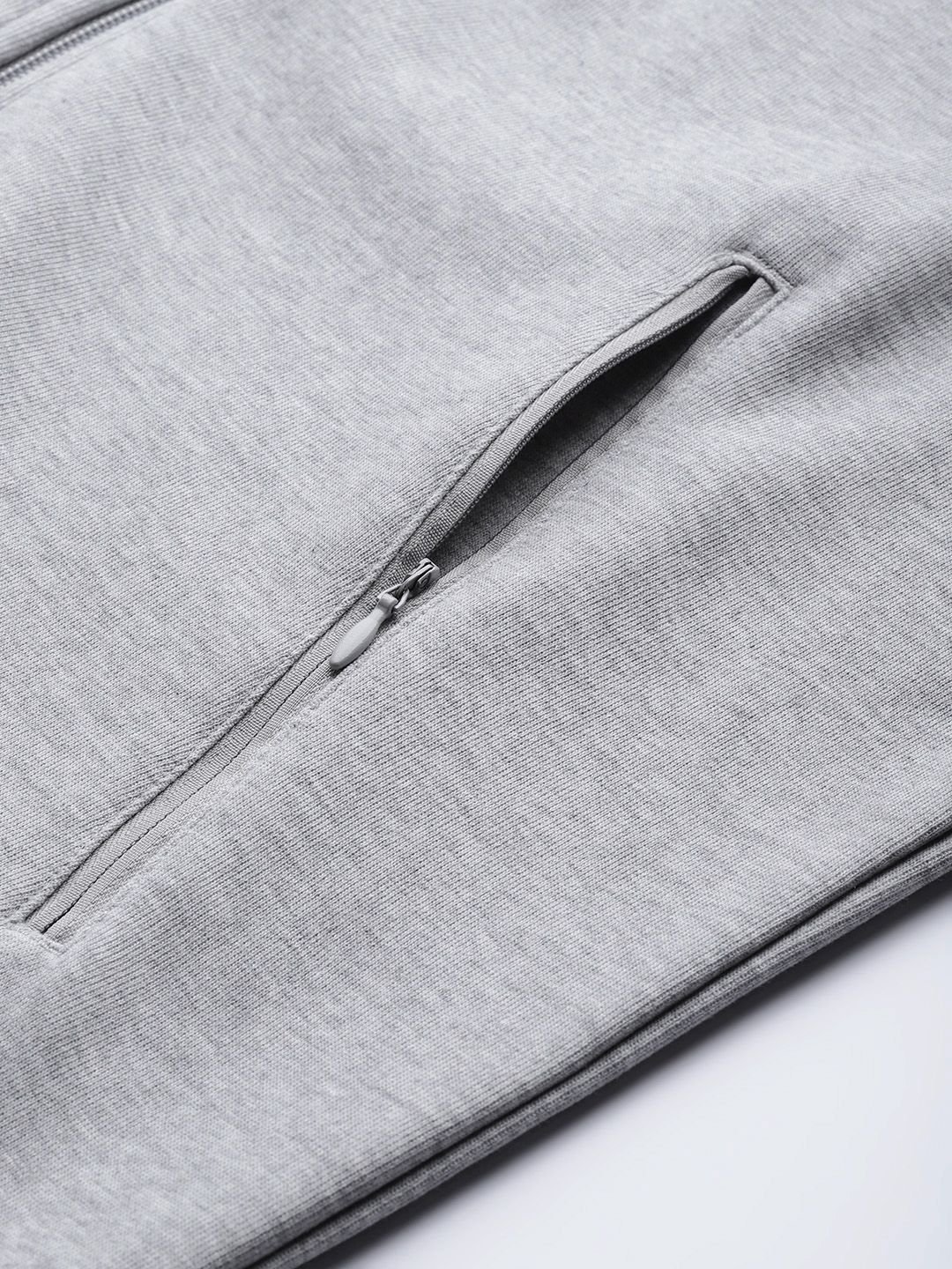  Reebok Men Grey Melange Solid ENH Training Track Sweatshirt