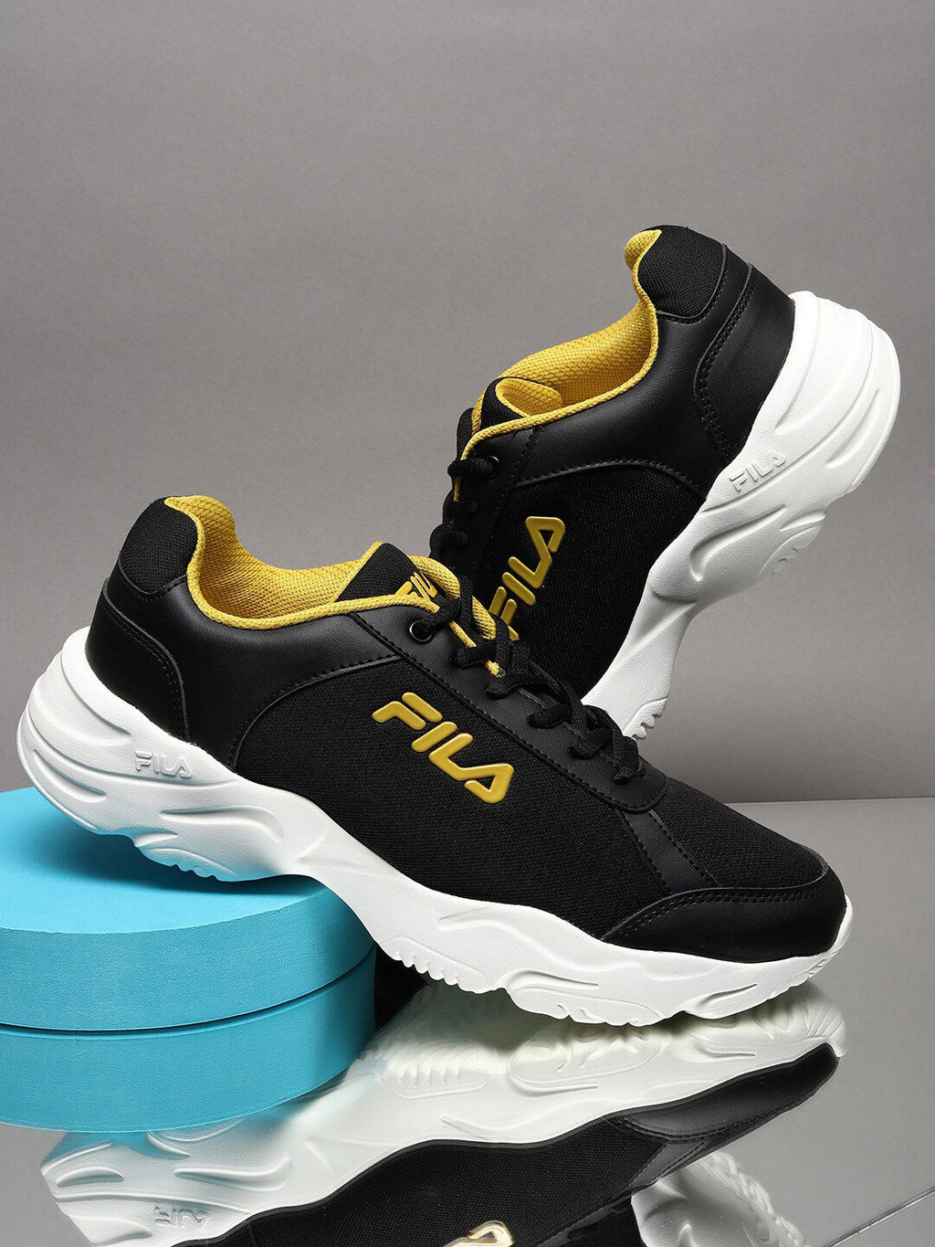  FILA Men RALA Mesh Lace-Up Running Shoes