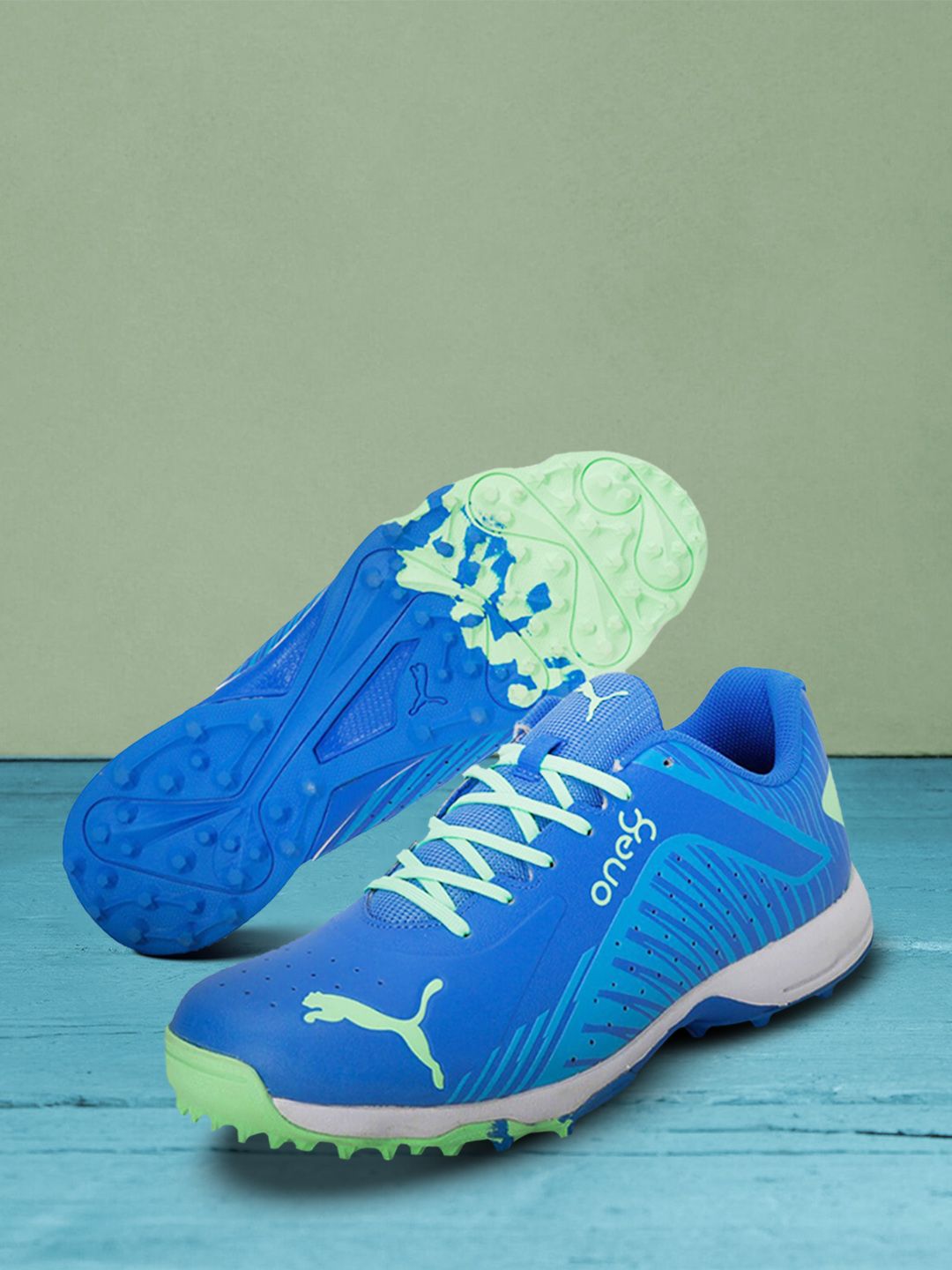  Puma Men Blue 22 FH Rubber Cricket Shoes