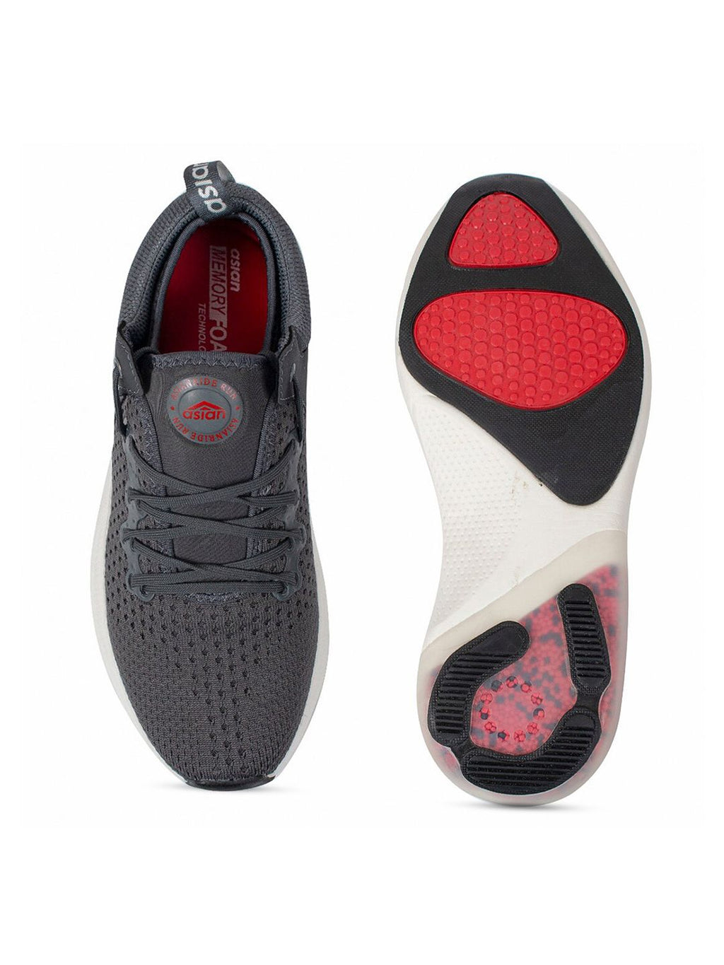  ASIAN Men Grey Mesh Rider-01Running Shoes