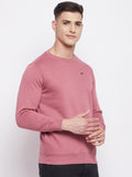  NEVA Men Onion Purple Solid Long Sleeves Sweatshirt